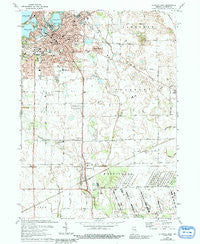 La Porte East Indiana Historical topographic map, 1:24000 scale, 7.5 X 7.5 Minute, Year 1974