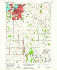 La Porte East Indiana Historical topographic map, 1:24000 scale, 7.5 X 7.5 Minute, Year 1958