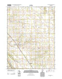 La Fontaine Indiana Historical topographic map, 1:24000 scale, 7.5 X 7.5 Minute, Year 2013