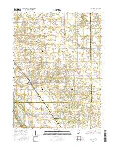 La Fontaine Indiana Current topographic map, 1:24000 scale, 7.5 X 7.5 Minute, Year 2016