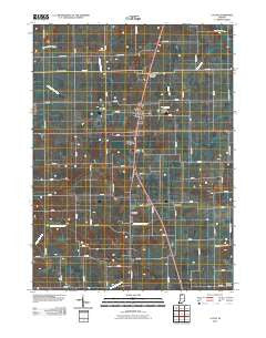 La Paz Indiana Historical topographic map, 1:24000 scale, 7.5 X 7.5 Minute, Year 2010