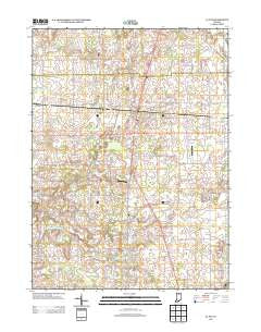 La Paz Indiana Historical topographic map, 1:24000 scale, 7.5 X 7.5 Minute, Year 2013