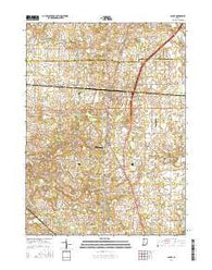 La Paz Indiana Current topographic map, 1:24000 scale, 7.5 X 7.5 Minute, Year 2016