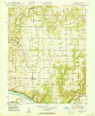 Laconia Indiana Historical topographic map, 1:24000 scale, 7.5 X 7.5 Minute, Year 1950