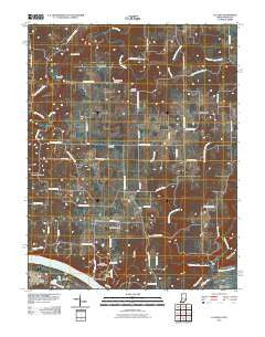Laconia Indiana Historical topographic map, 1:24000 scale, 7.5 X 7.5 Minute, Year 2010