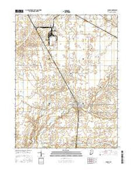 Ladoga Indiana Current topographic map, 1:24000 scale, 7.5 X 7.5 Minute, Year 2016