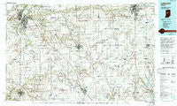 Lafayette Indiana Historical topographic map, 1:100000 scale, 30 X 60 Minute, Year 1984