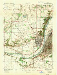 Lafayette Indiana Historical topographic map, 1:24000 scale, 7.5 X 7.5 Minute, Year 1942