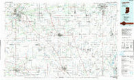 Lafayette Indiana Historical topographic map, 1:100000 scale, 30 X 60 Minute, Year 1984