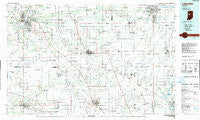 Lafayette Indiana Historical topographic map, 1:100000 scale, 30 X 60 Minute, Year 1984