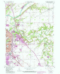 Lafayette East Indiana Historical topographic map, 1:24000 scale, 7.5 X 7.5 Minute, Year 1961