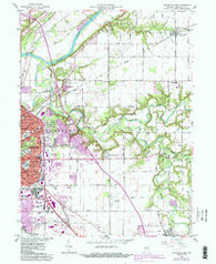 Lafayette East Indiana Historical topographic map, 1:24000 scale, 7.5 X 7.5 Minute, Year 1961