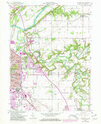 Lafayette East Indiana Historical topographic map, 1:24000 scale, 7.5 X 7.5 Minute, Year 1961