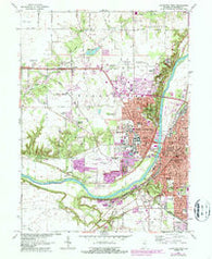 Lafayette West Indiana Historical topographic map, 1:24000 scale, 7.5 X 7.5 Minute, Year 1961