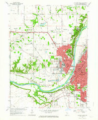 Lafayette West Indiana Historical topographic map, 1:24000 scale, 7.5 X 7.5 Minute, Year 1961