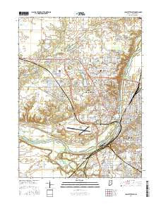 Lafayette West Indiana Current topographic map, 1:24000 scale, 7.5 X 7.5 Minute, Year 2016