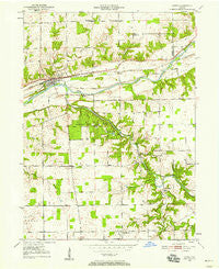 Lagro Indiana Historical topographic map, 1:24000 scale, 7.5 X 7.5 Minute, Year 1950