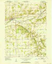 Lagro Indiana Historical topographic map, 1:24000 scale, 7.5 X 7.5 Minute, Year 1951