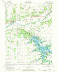 Lagro Indiana Historical topographic map, 1:24000 scale, 7.5 X 7.5 Minute, Year 1969