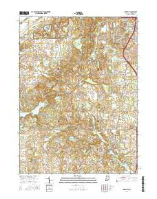 Lakeville Indiana Current topographic map, 1:24000 scale, 7.5 X 7.5 Minute, Year 2016