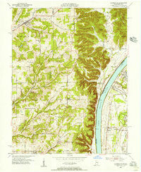 Lanesville Indiana Historical topographic map, 1:24000 scale, 7.5 X 7.5 Minute, Year 1955