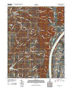 Lanesville Indiana Historical topographic map, 1:24000 scale, 7.5 X 7.5 Minute, Year 2010
