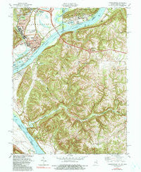 Lawrenceburg Indiana Historical topographic map, 1:24000 scale, 7.5 X 7.5 Minute, Year 1981