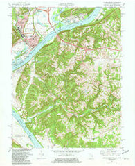 Lawrenceburg Indiana Historical topographic map, 1:24000 scale, 7.5 X 7.5 Minute, Year 1981