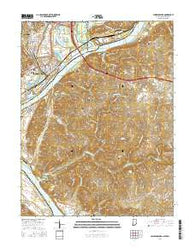 Lawrenceburg Indiana Current topographic map, 1:24000 scale, 7.5 X 7.5 Minute, Year 2016