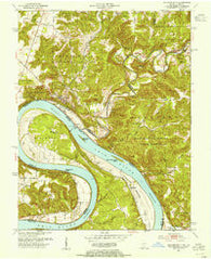Leavenworth Indiana Historical topographic map, 1:24000 scale, 7.5 X 7.5 Minute, Year 1950