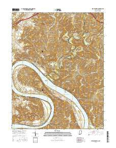 Leavenworth Indiana Current topographic map, 1:24000 scale, 7.5 X 7.5 Minute, Year 2016