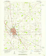 Lebanon Indiana Historical topographic map, 1:24000 scale, 7.5 X 7.5 Minute, Year 1953
