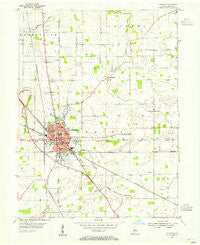 Lebanon Indiana Historical topographic map, 1:24000 scale, 7.5 X 7.5 Minute, Year 1953