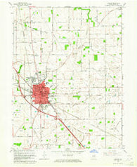 Lebanon Indiana Historical topographic map, 1:24000 scale, 7.5 X 7.5 Minute, Year 1963