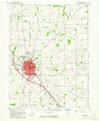 Lebanon Indiana Historical topographic map, 1:24000 scale, 7.5 X 7.5 Minute, Year 1963