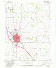 Lebanon Indiana Historical topographic map, 1:24000 scale, 7.5 X 7.5 Minute, Year 1963