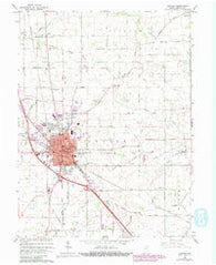 Lebanon Indiana Historical topographic map, 1:24000 scale, 7.5 X 7.5 Minute, Year 1963