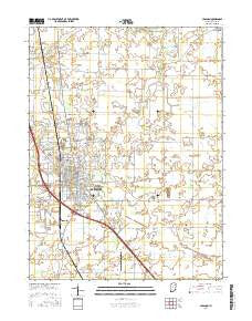 Lebanon Indiana Current topographic map, 1:24000 scale, 7.5 X 7.5 Minute, Year 2016