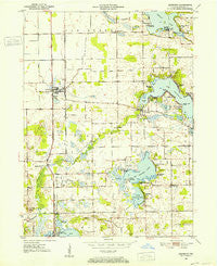Leesburg Indiana Historical topographic map, 1:24000 scale, 7.5 X 7.5 Minute, Year 1950