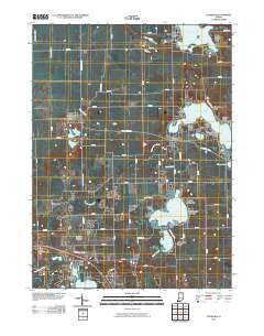 Leesburg Indiana Historical topographic map, 1:24000 scale, 7.5 X 7.5 Minute, Year 2010