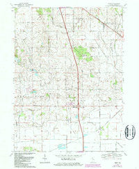 Leroy Indiana Historical topographic map, 1:24000 scale, 7.5 X 7.5 Minute, Year 1969