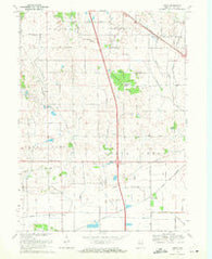 Leroy Indiana Historical topographic map, 1:24000 scale, 7.5 X 7.5 Minute, Year 1969