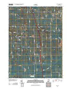 Leroy Indiana Historical topographic map, 1:24000 scale, 7.5 X 7.5 Minute, Year 2010