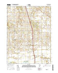 Leroy Indiana Current topographic map, 1:24000 scale, 7.5 X 7.5 Minute, Year 2016