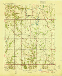 Lewis Indiana Historical topographic map, 1:24000 scale, 7.5 X 7.5 Minute, Year 1940
