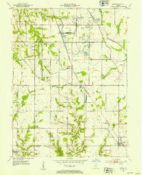 Lewis Indiana Historical topographic map, 1:24000 scale, 7.5 X 7.5 Minute, Year 1952