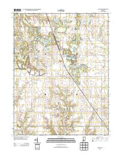 Lewis Indiana Historical topographic map, 1:24000 scale, 7.5 X 7.5 Minute, Year 2013