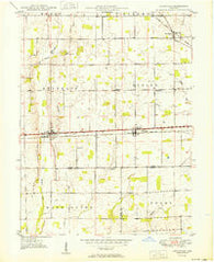 Lewisville Indiana Historical topographic map, 1:24000 scale, 7.5 X 7.5 Minute, Year 1950