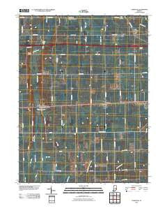 Lewisville Indiana Historical topographic map, 1:24000 scale, 7.5 X 7.5 Minute, Year 2010