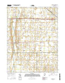 Lewisville Indiana Current topographic map, 1:24000 scale, 7.5 X 7.5 Minute, Year 2016